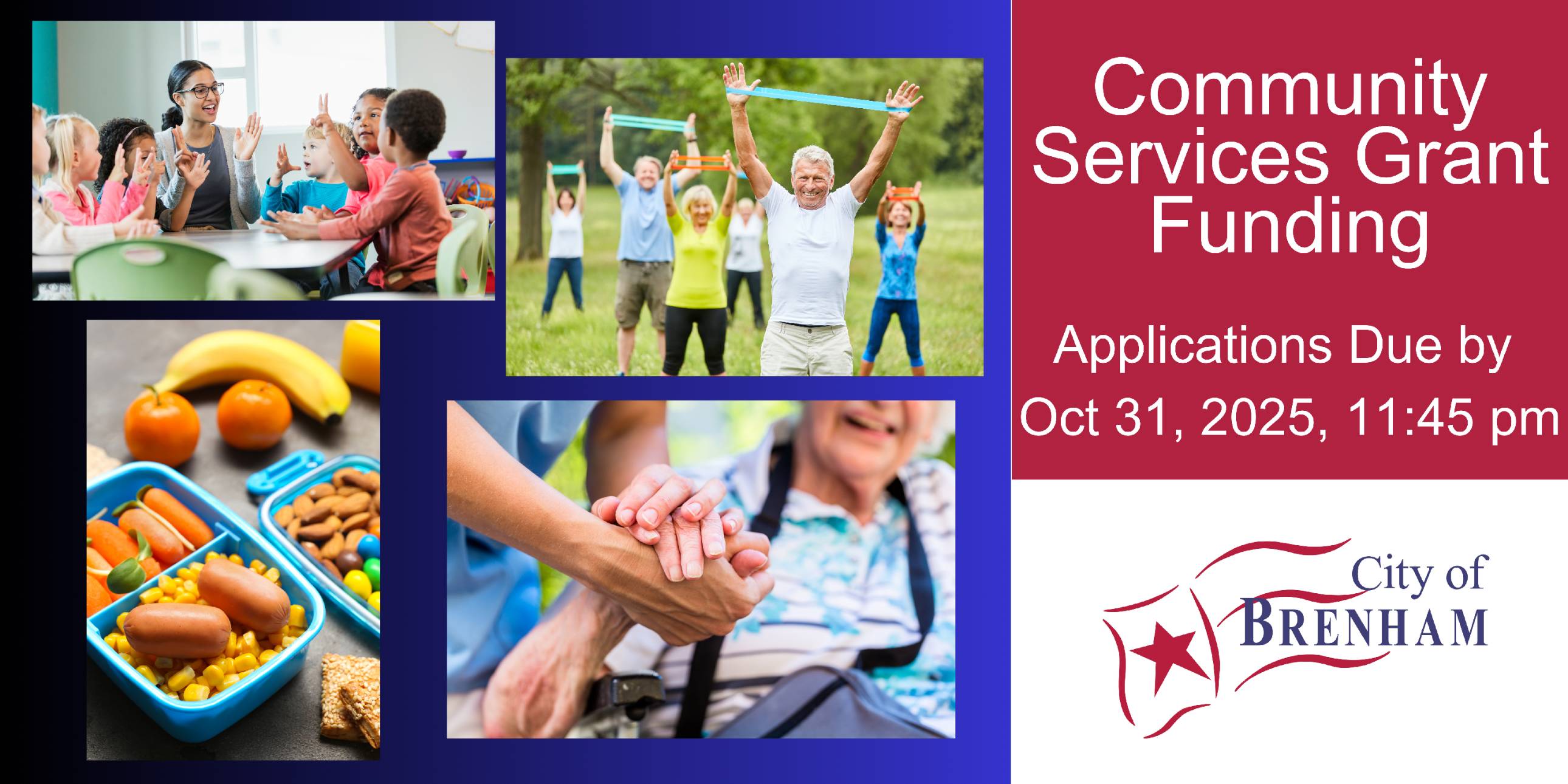 Community Service Grant Funding Application Due by Oct 31, 2025 at 11:45 pm